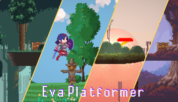 遊戲宣傳圖,呈現出鮮豔的像素美術風格