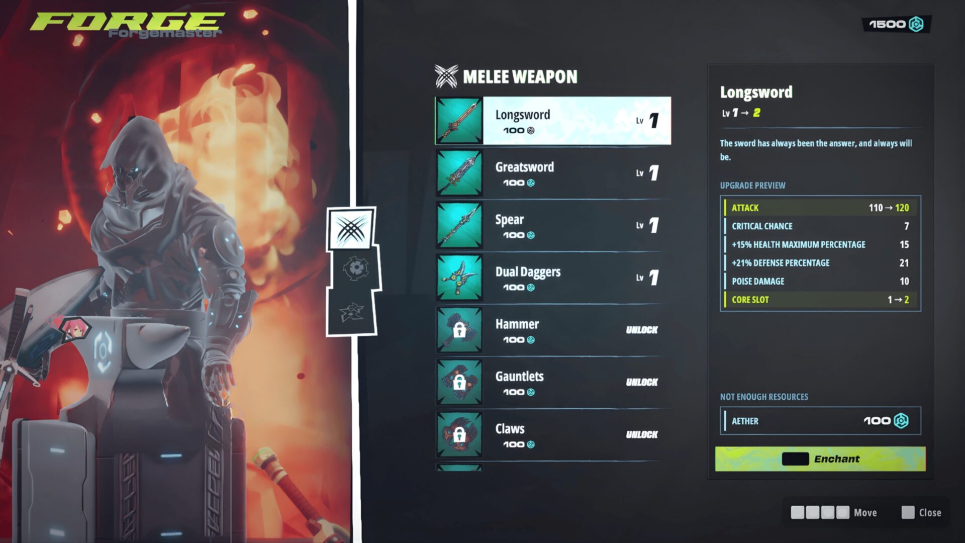 遊戲的標誌與一位核心角色的特寫。