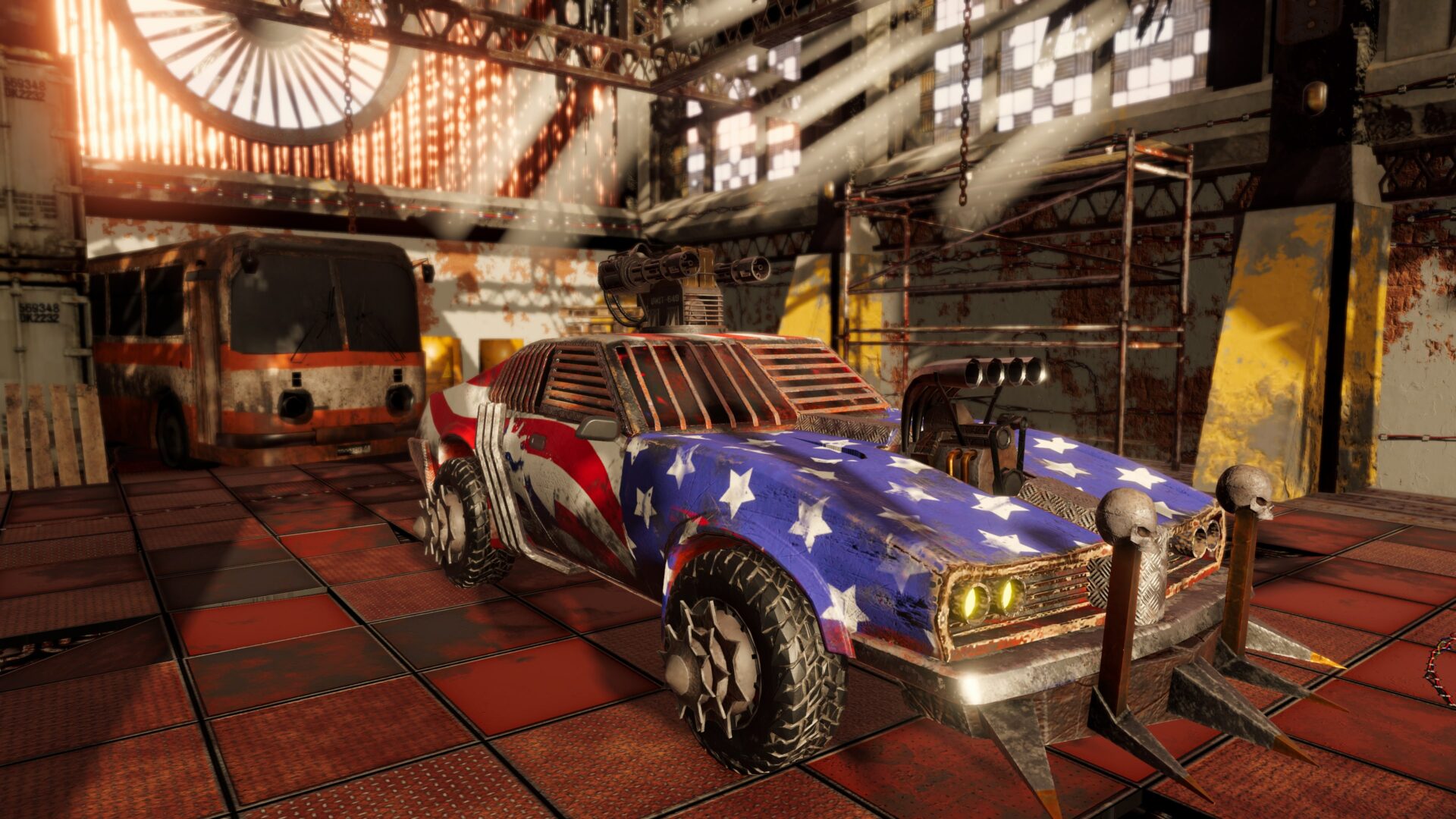 在競技場中與敵人對決