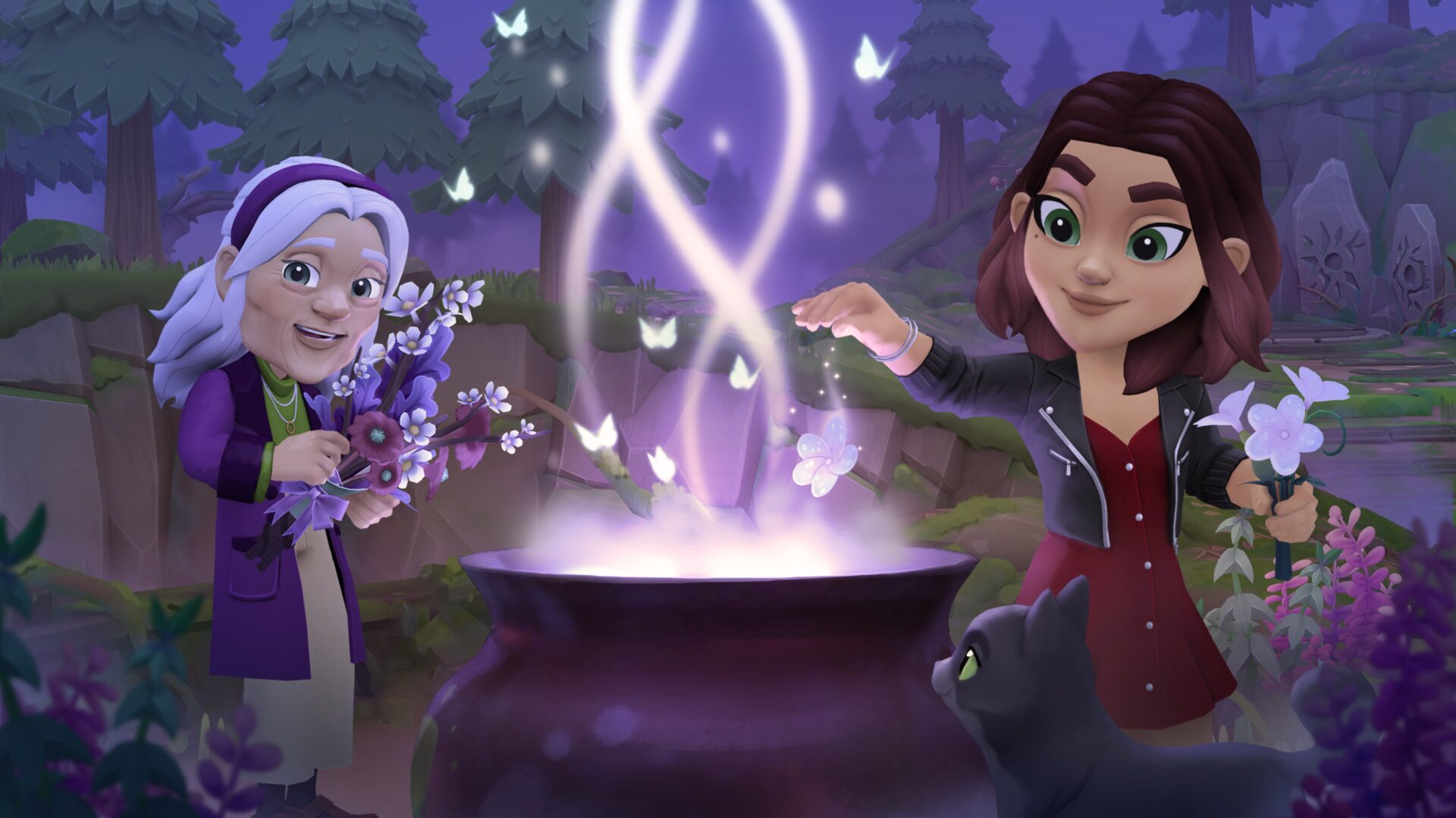 Wylde Flowers 遊戲主視覺圖，展現女主角塔拉與充滿魔法氛圍的背景