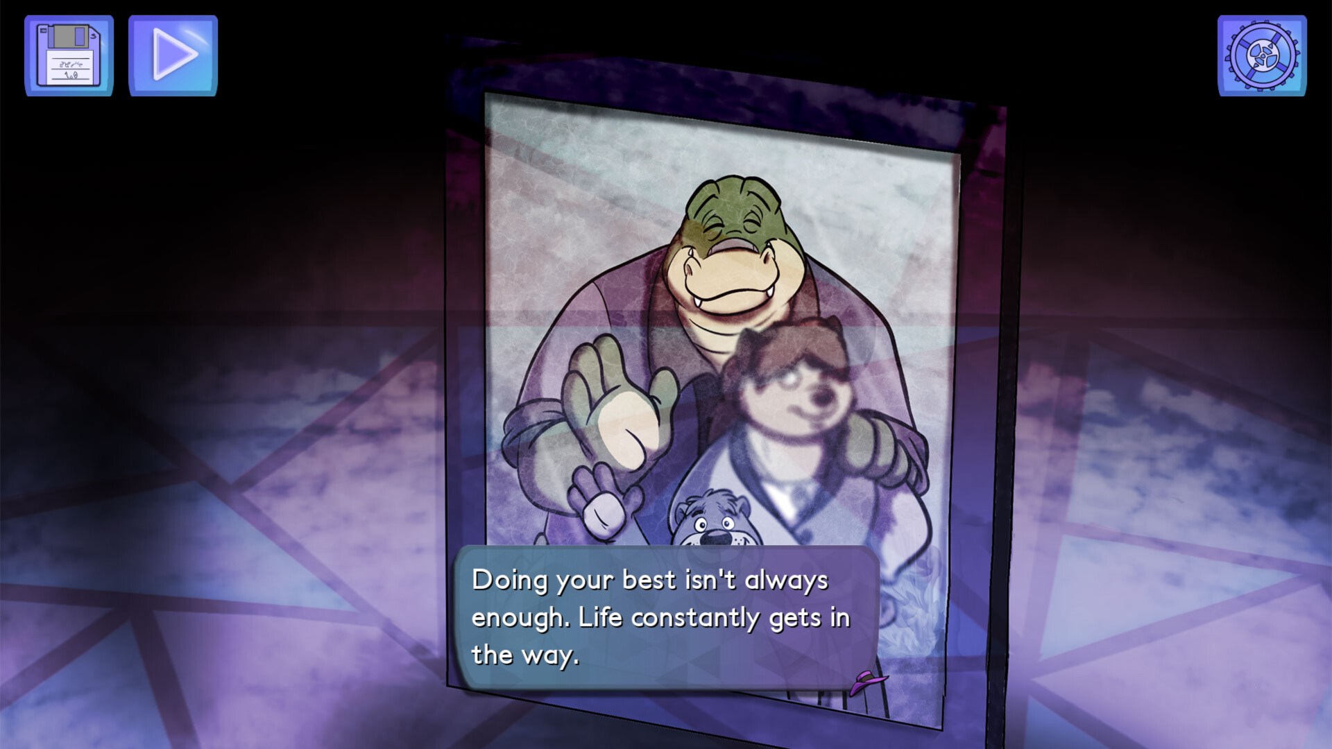 遊戲中的對話場景與生動的角色表情