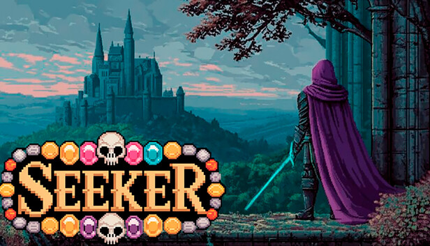 《Seeker》宣傳圖,尋寶者與巨大的黃金骷髏。