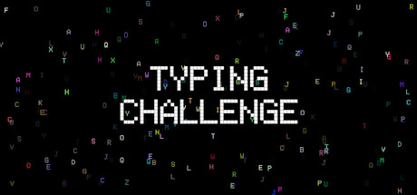 Typing Challenge 遊戲主視覺圖,展現了簡約而科幻的打字介面