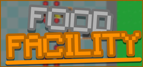 Food Facility 遊戲主視覺圖，展示了繁忙的食品工廠自動化生產線