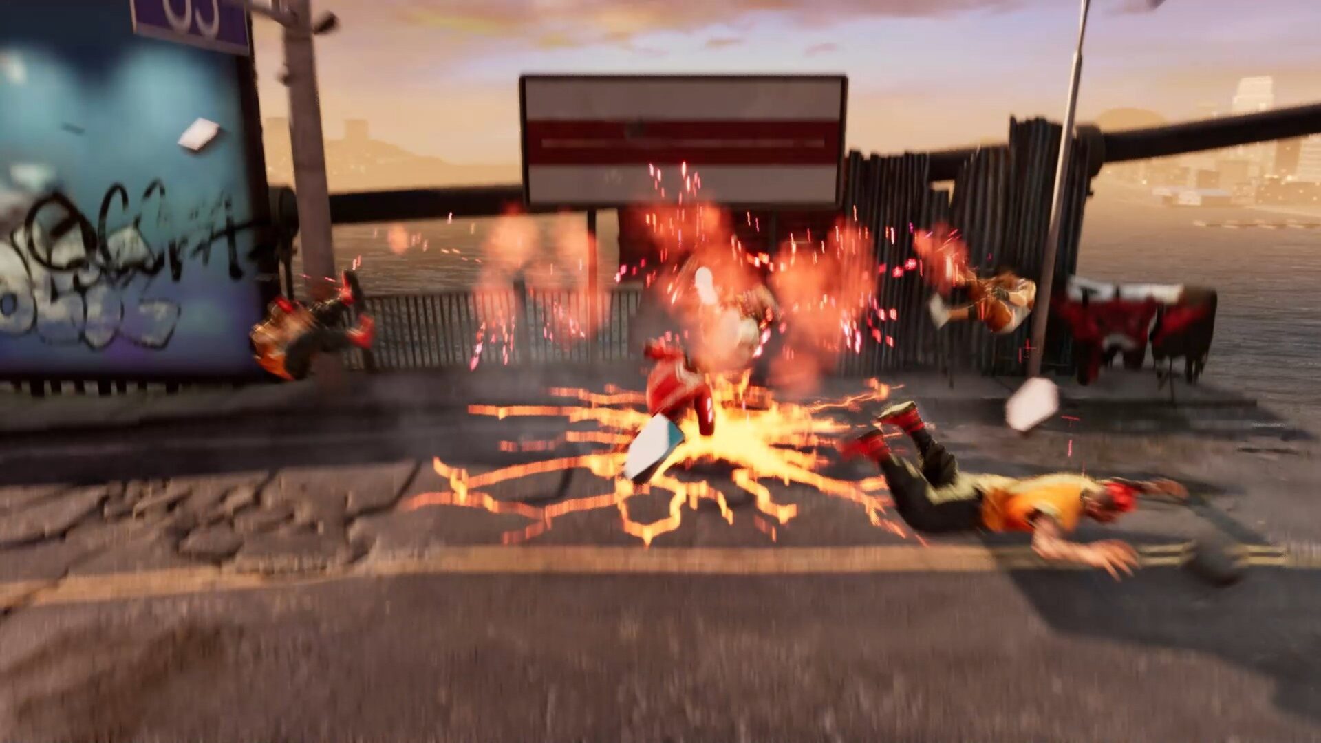 主角對抗手持武器的敵人