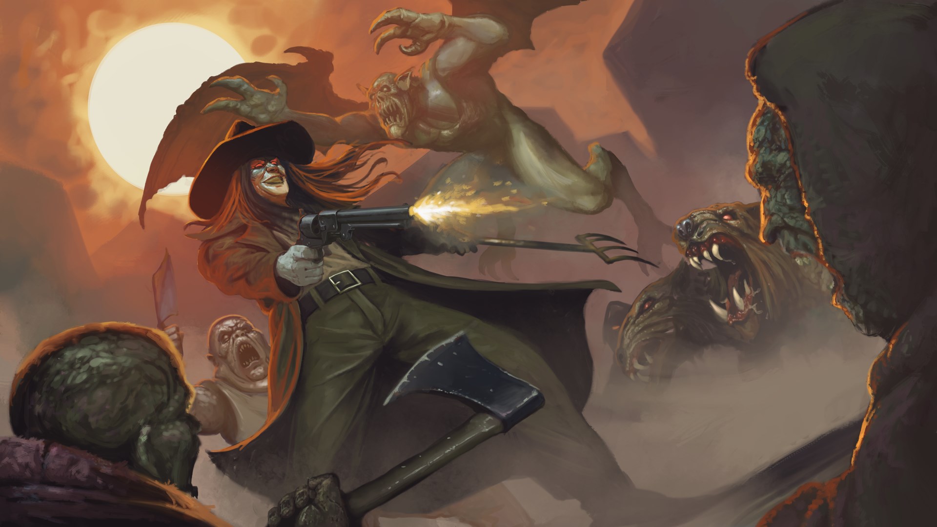 Blood: Refreshed Supply 遊戲封面圖，展示主角凱勒布手持雙管獵槍的經典造型。