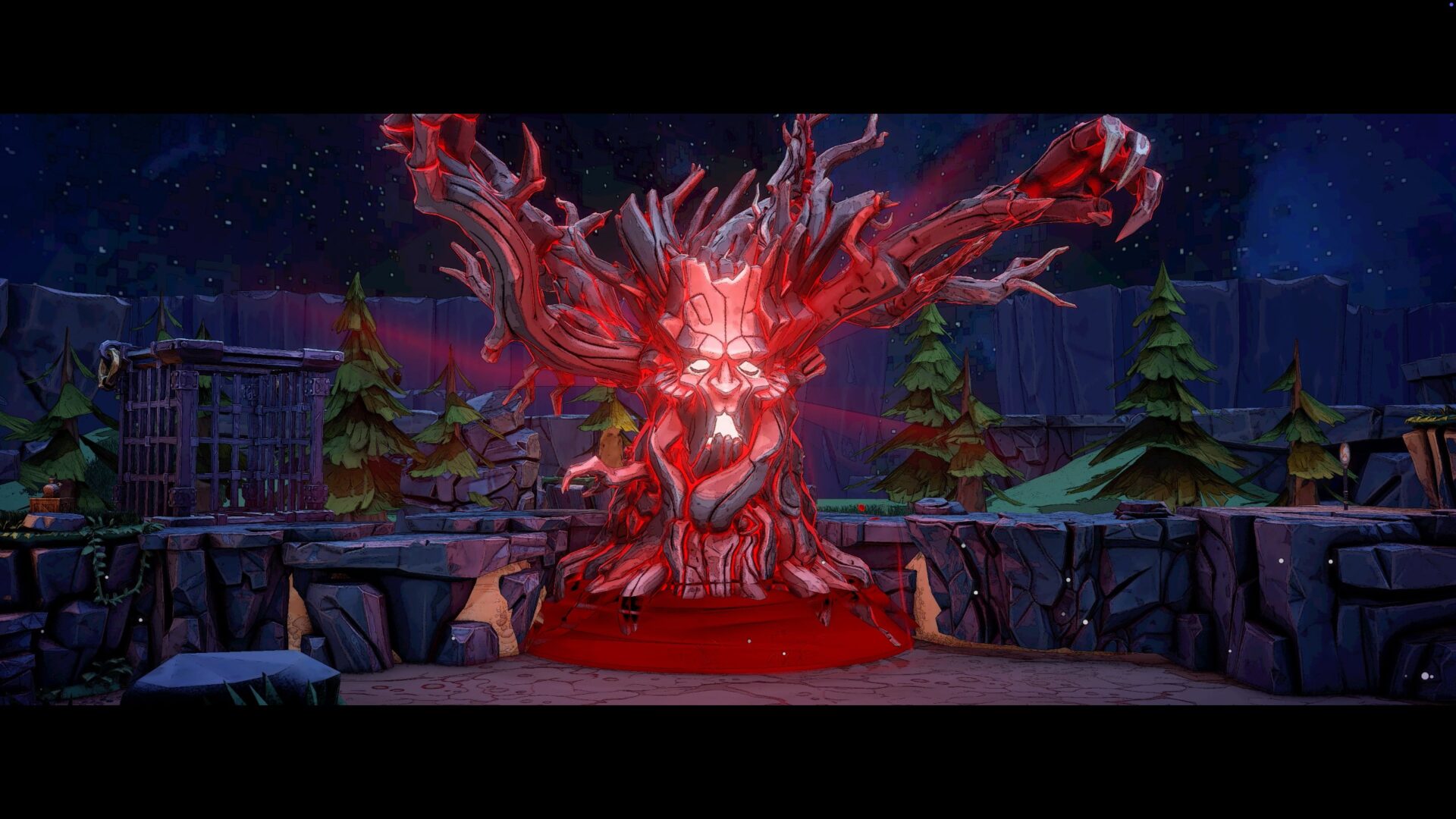 激烈的 Boss 戰場景