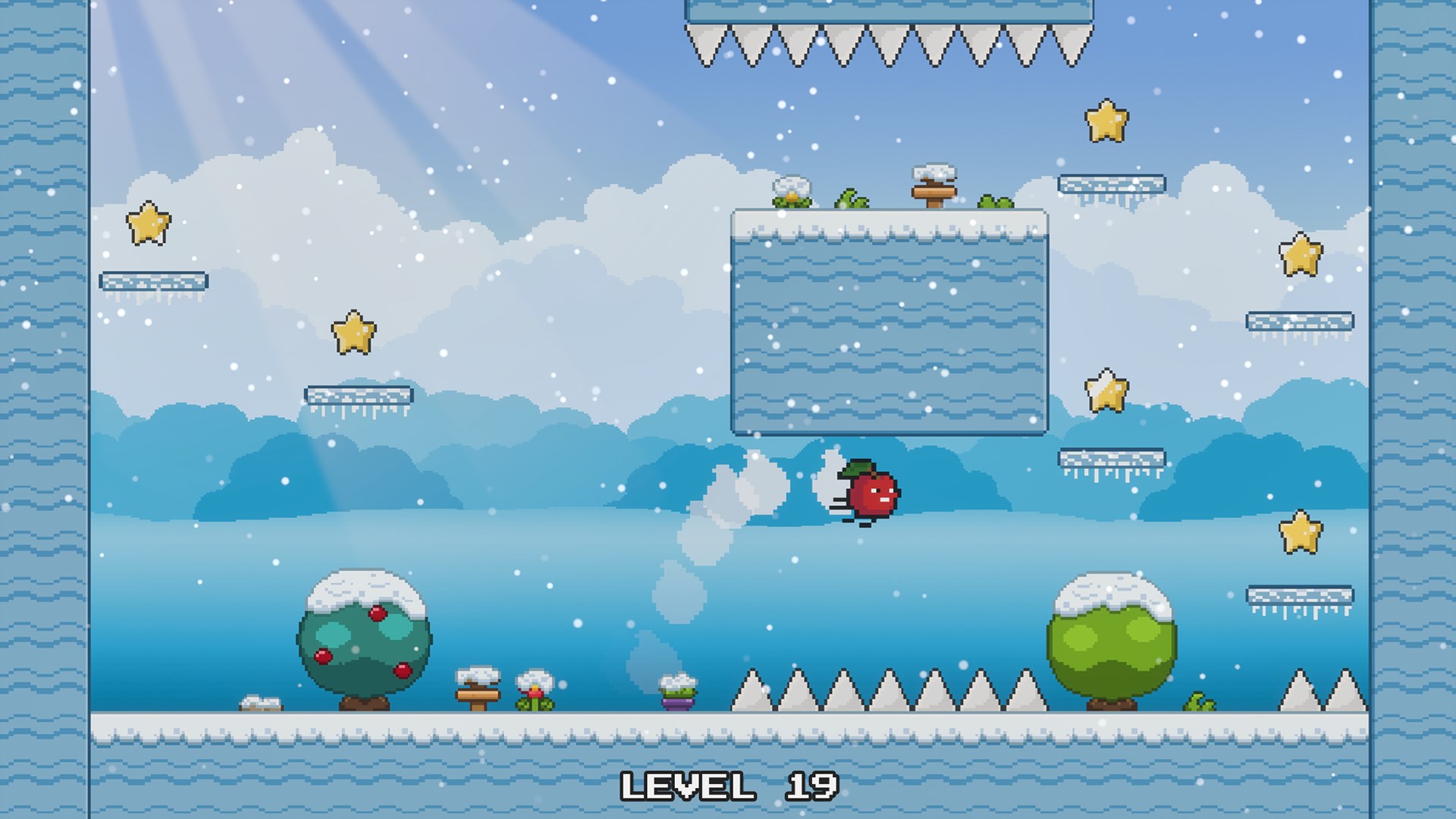 恐懼山谷的關卡設計，色調轉為暗沉，增添了挑戰的氛圍。