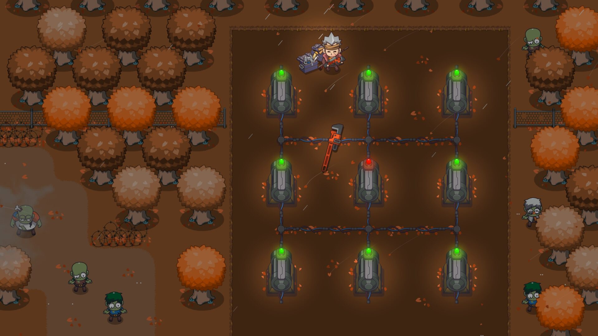 主角站在關卡的入口處，準備接受新的挑戰。