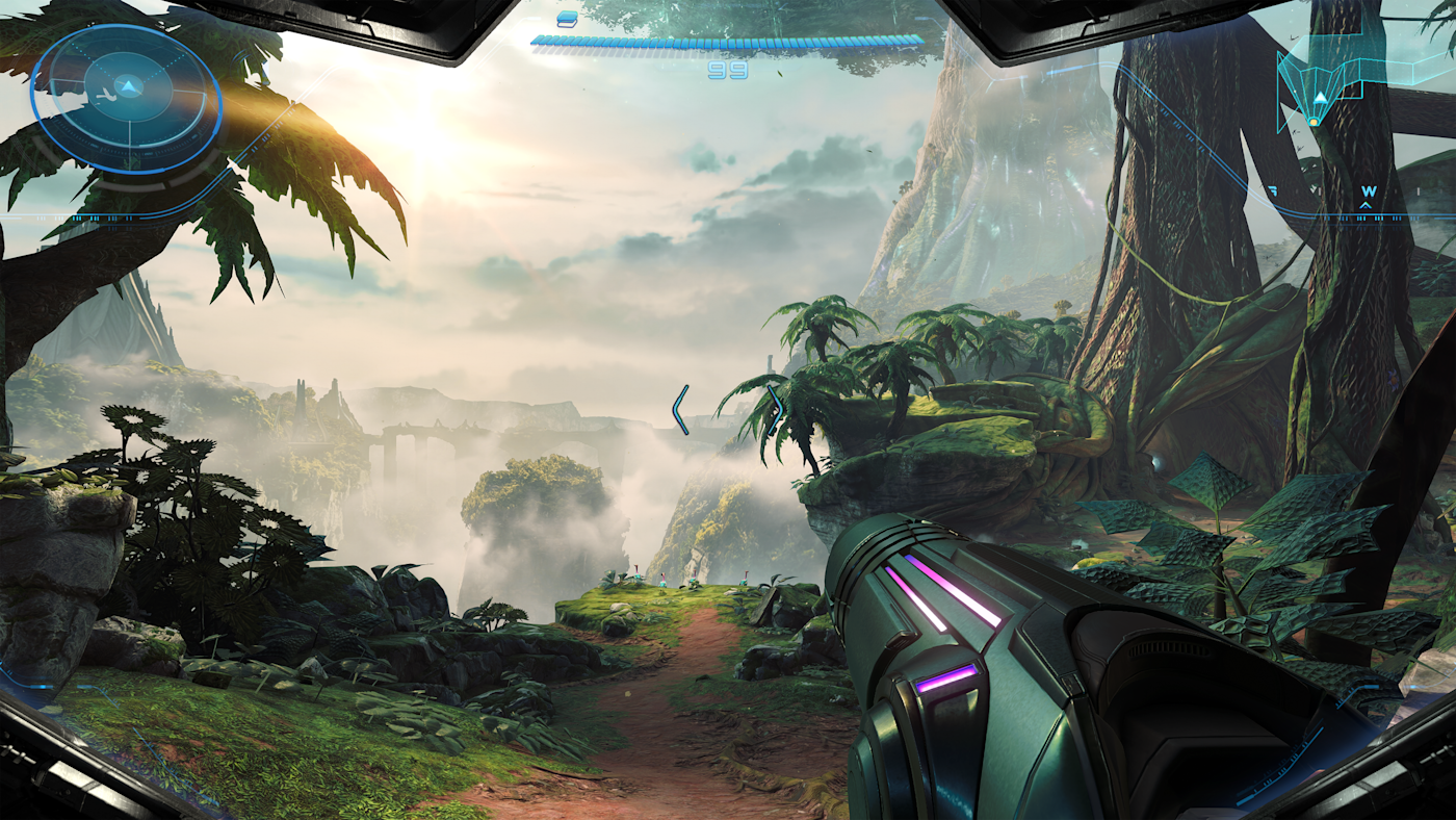 薩姆斯使用光束槍進行戰鬥