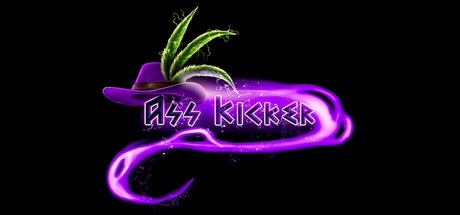 Ass Kicker 遊戲主視覺圖,展示了主角 AK 與其獨特的像素藝術風格。