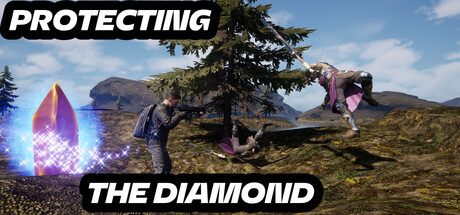 守護鑽石遊戲主視覺圖，展示了科技感十足的戰鬥場景