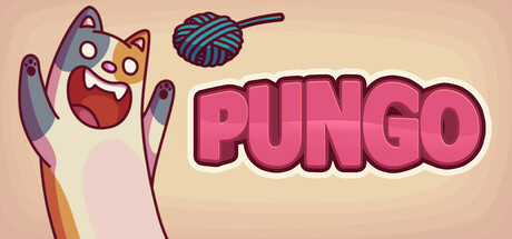 Pungo 遊戲主視覺圖，展示了兩隻貓咪與毛線球的對決