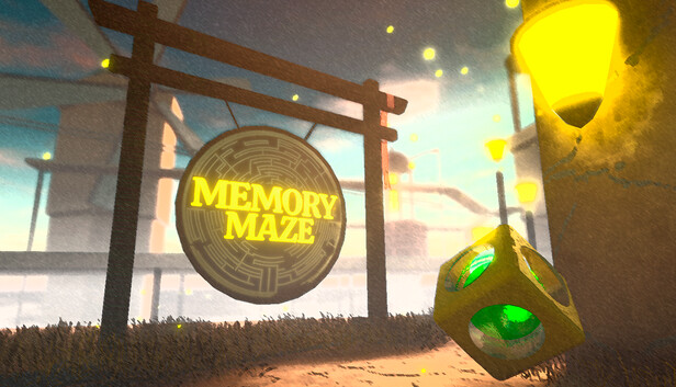 MemoryMaze 的宣傳橫幅,簡潔的標題設計與充滿神秘感的背景。