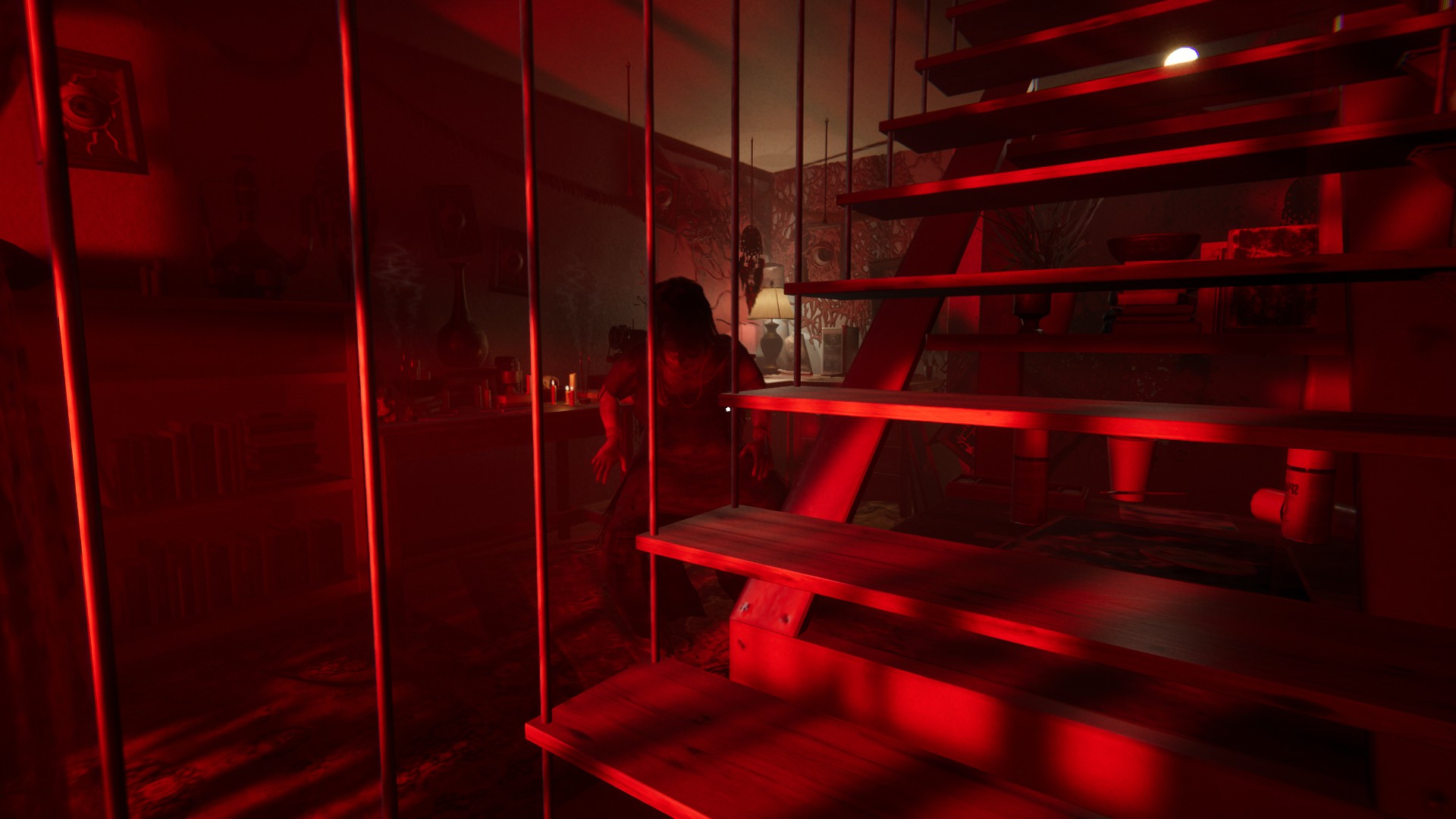 《REVEIL》中充滿謎題和線索的房間。