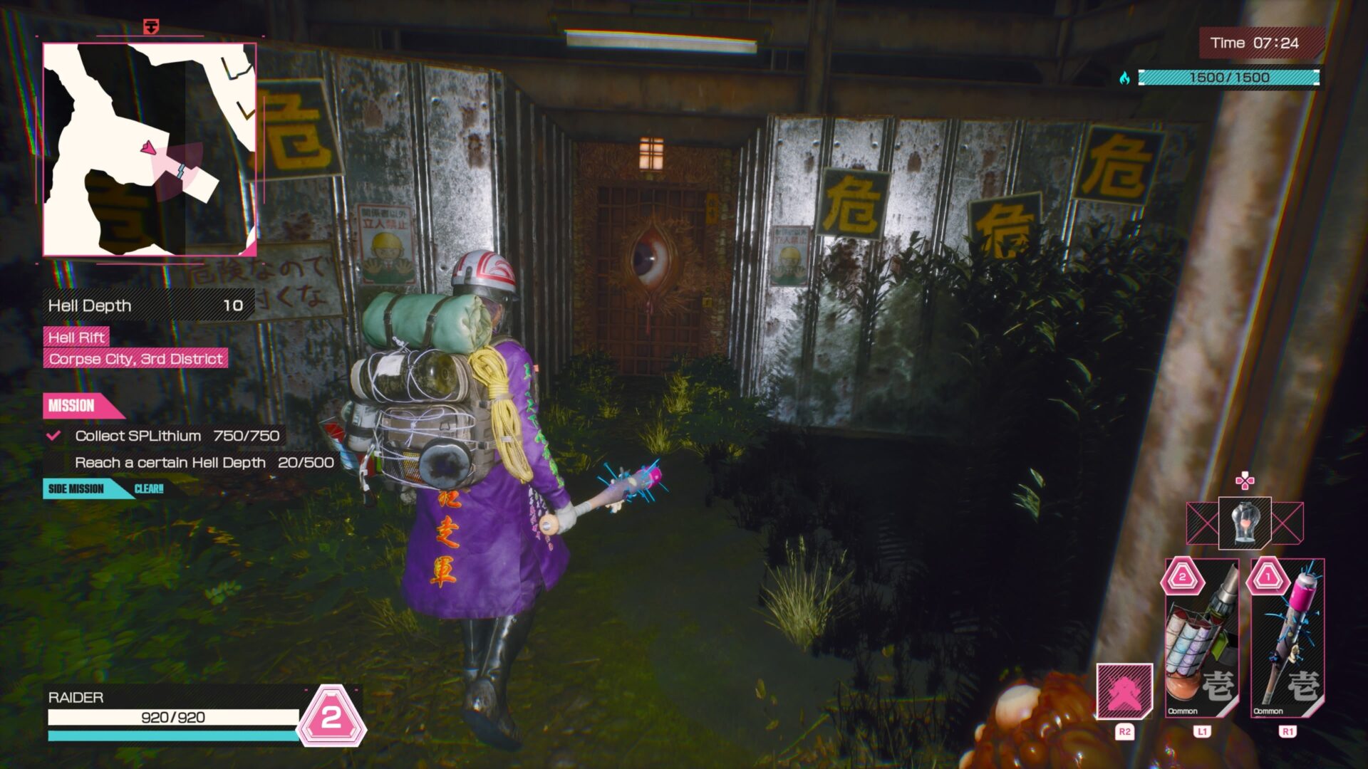 一名侵略者角色，身著奇特的裝備，準備迎接挑戰。