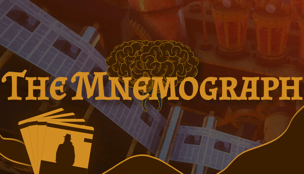 The Mnemograph 宣傳圖，展示了遊戲標題與主要美術風格。