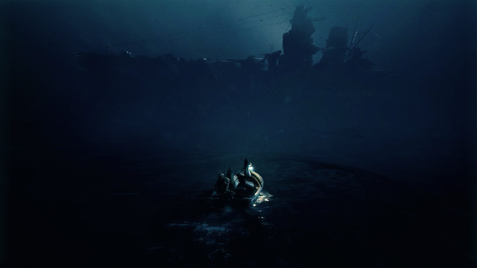 角色躲避巨大的怪物