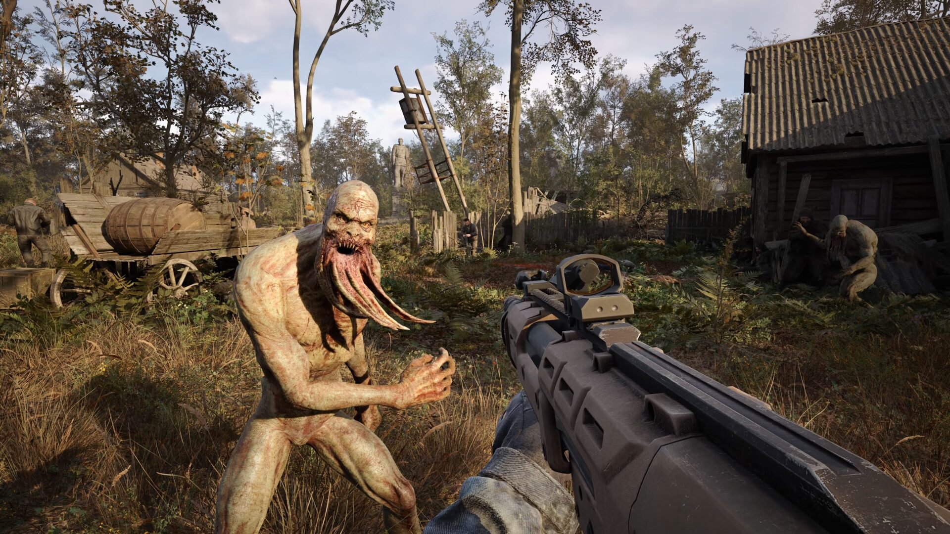 一名潛行者在廢墟中探索