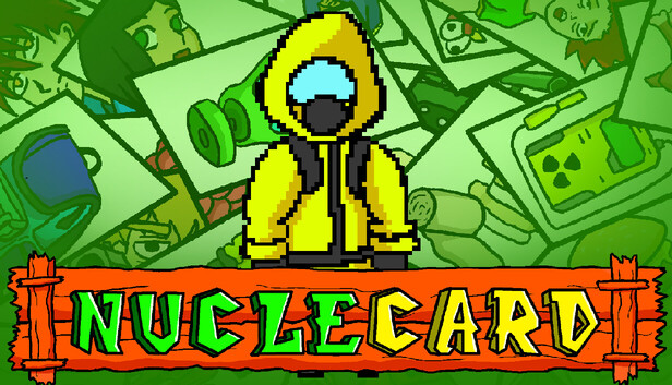 Nuclecard 宣傳圖，展示了遊戲標題與其獨特的美術風格
