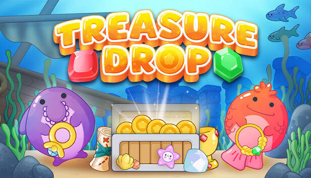 Treasure Drop 宣傳圖,強調其可愛的卡通風格與多人同樂要素