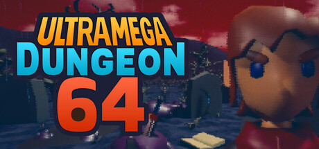 Ultra Mega Dungeon 64 遊戲主視覺圖，展現復古 3D 風格