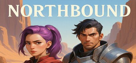 《向北行》遊戲主視覺圖,展現了荒漠與冒險的氛圍。