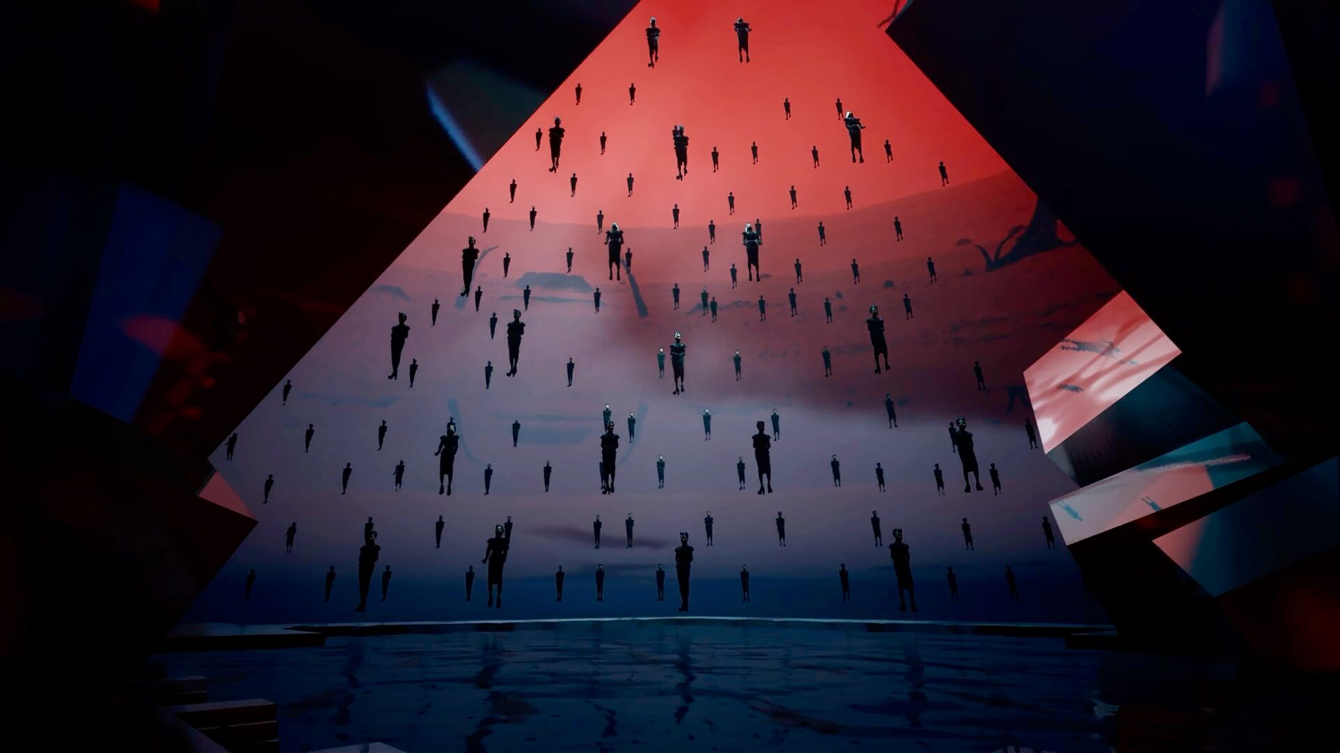 一個類似祭壇的場景，充滿神秘的宗教氛圍。