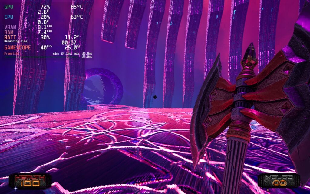 AMID EVIL 在 Steam Deck 上的畫質表現