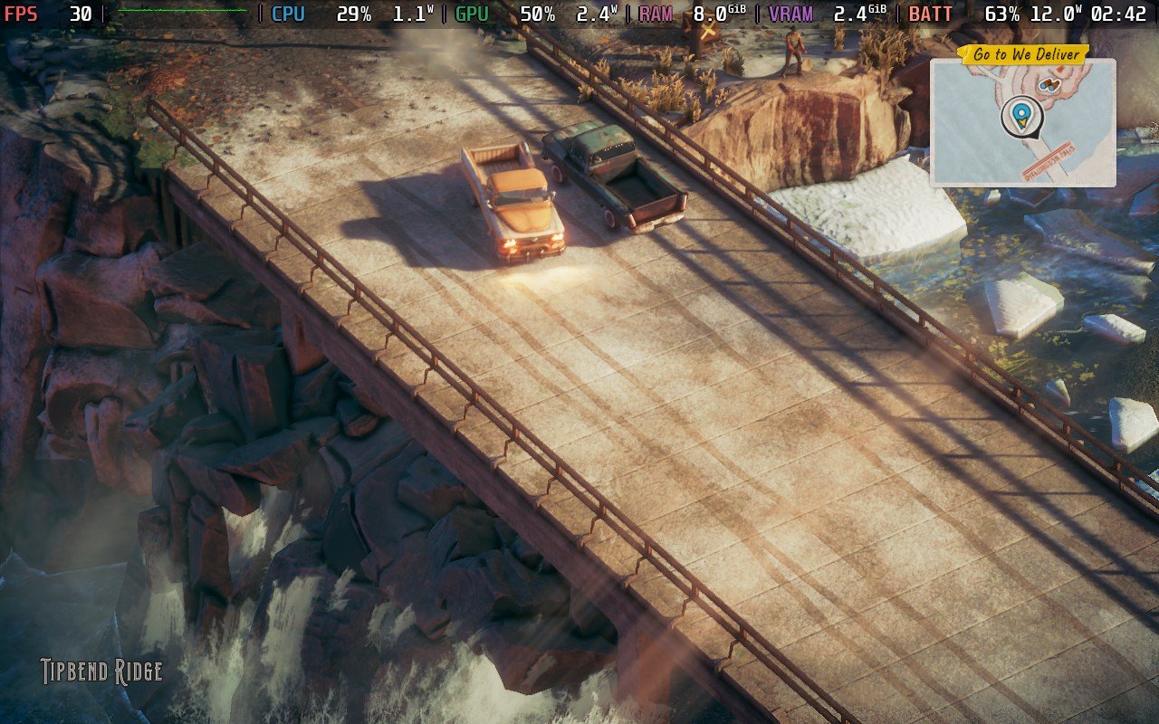 遊戲在 Steam Deck 上的運行畫面