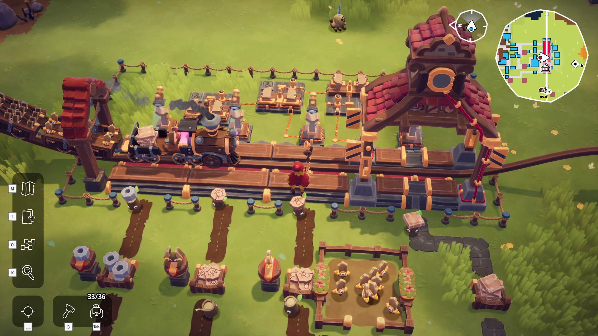 遊戲世界中美麗的林地火車站