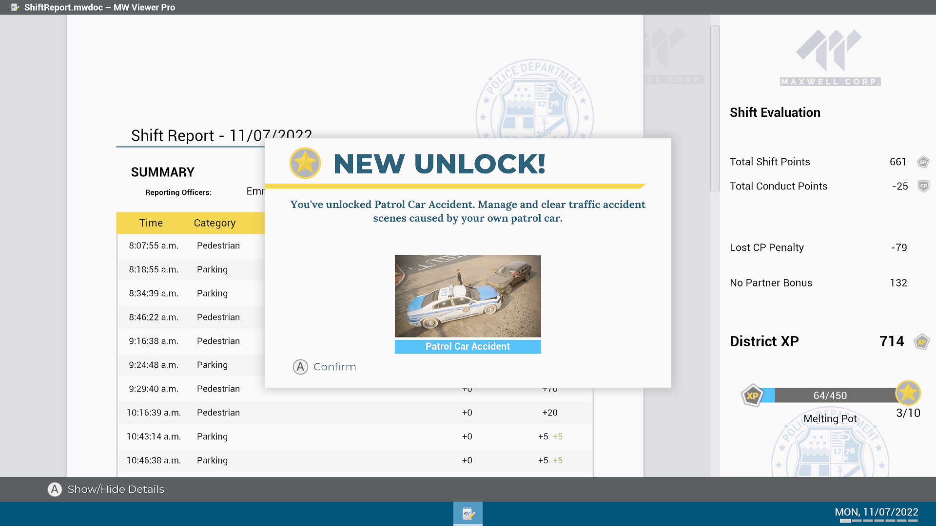 處理交通事故是遊戲中的重要任務
