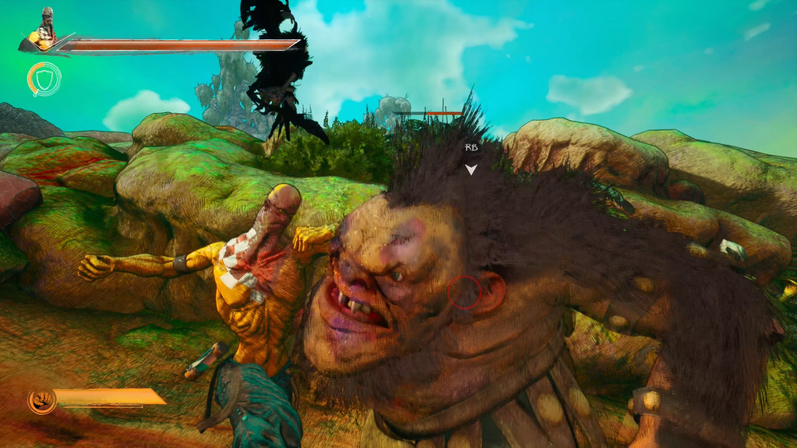 主角 Pseudo 展現其獨特的戰鬥架式