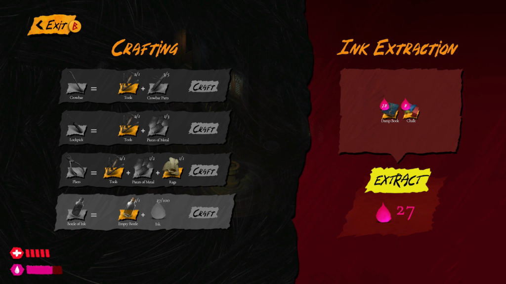 遊戲中的工作台介面