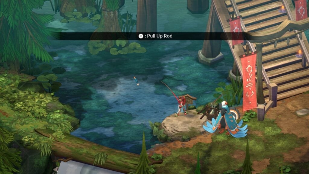 寧靜的釣魚小遊戲場景