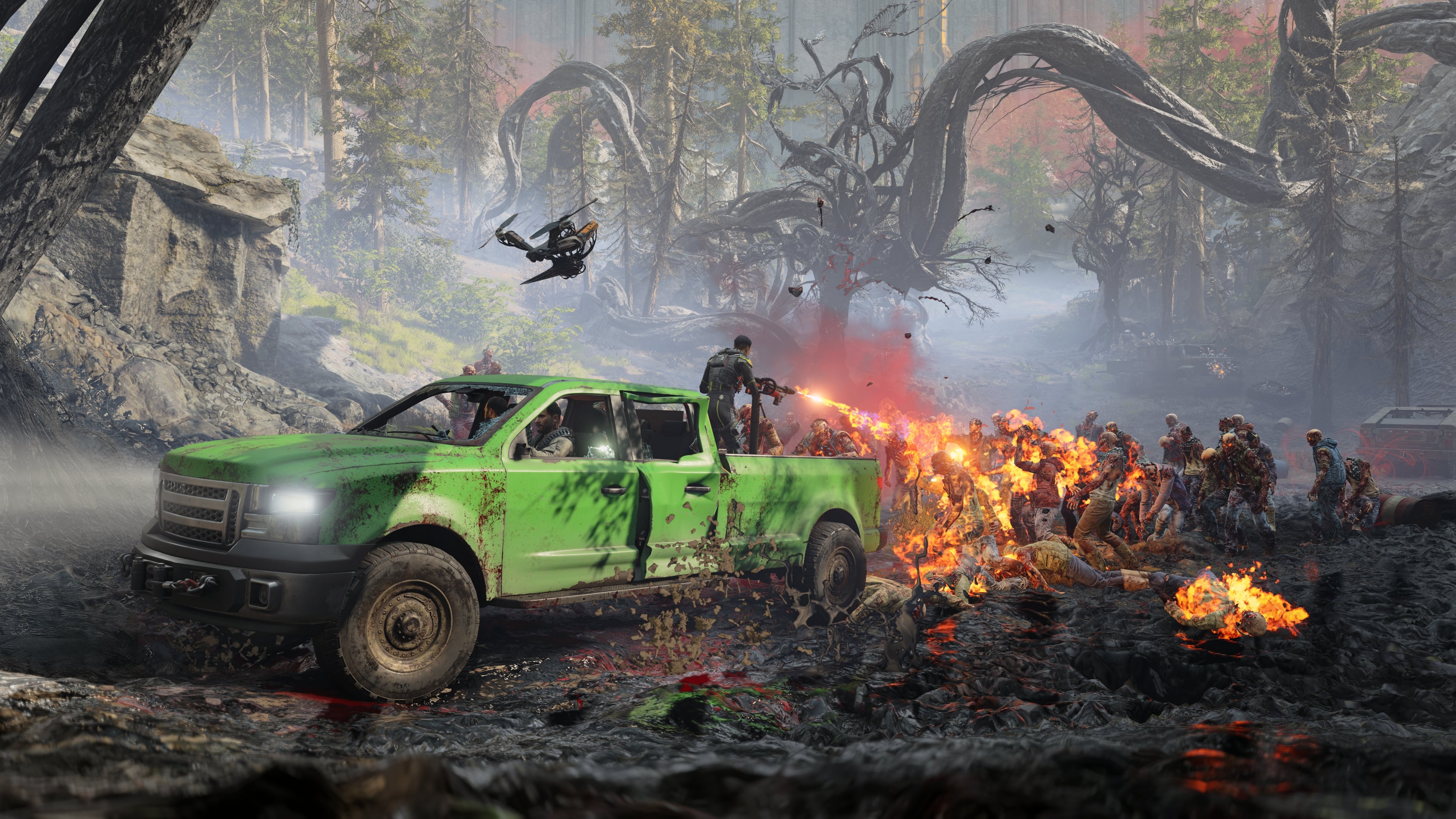 玩家團隊合作對抗怪物