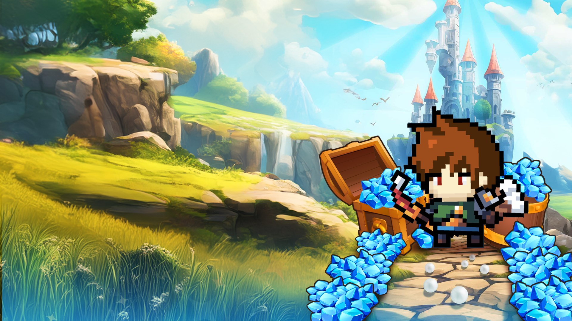 Cup Heroes 遊戲主視覺圖,展示了各具特色的杯子英雄角色。