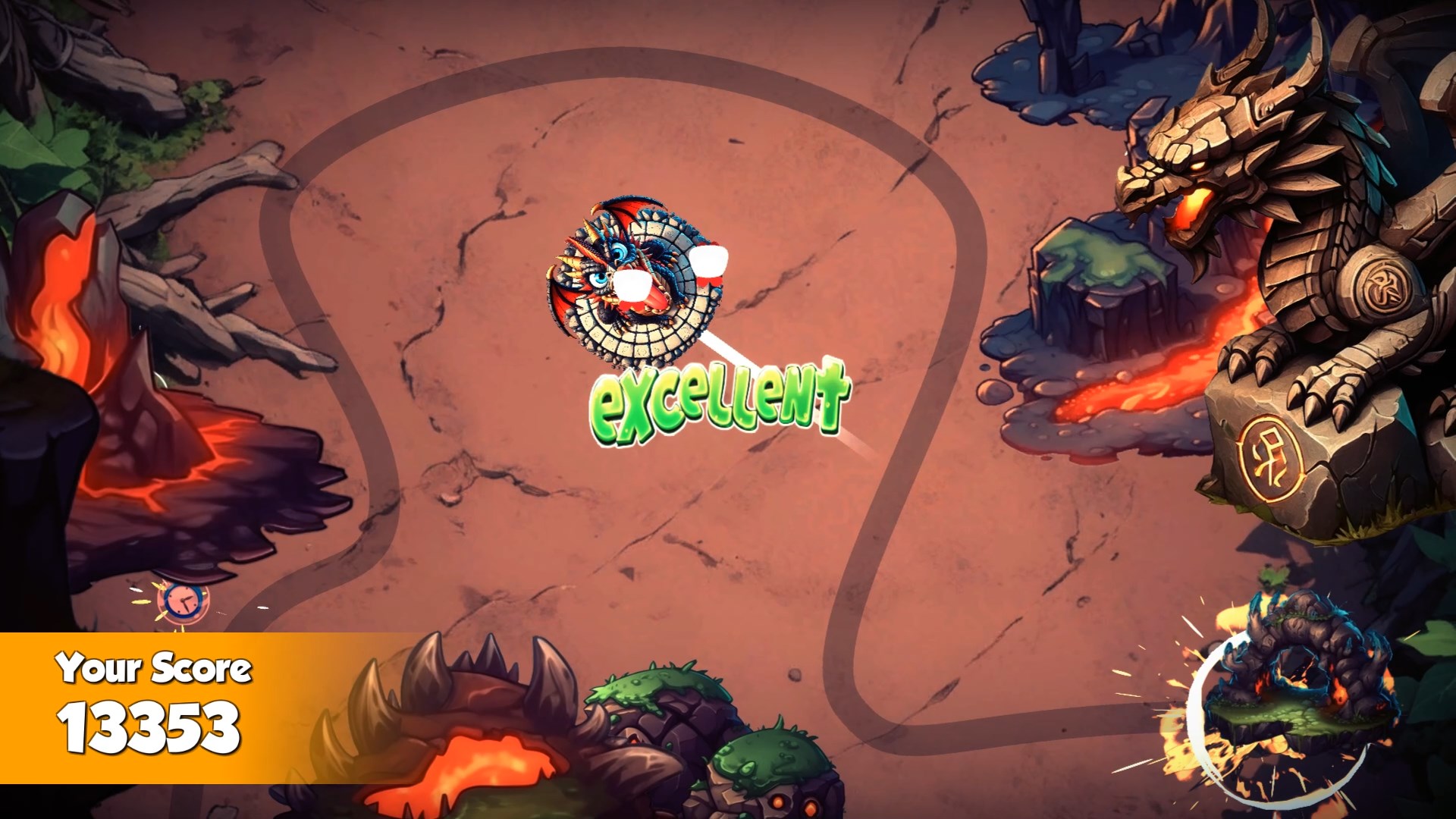 遊戲實機畫面，展示了叢林風格的關卡設計