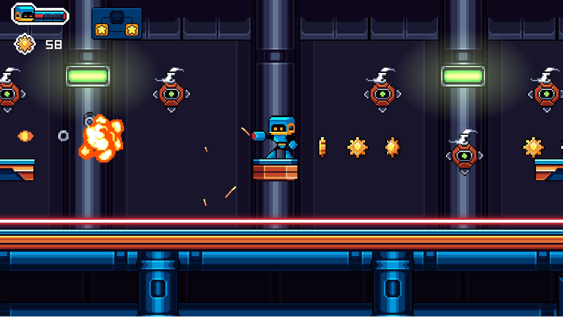 Metal Shoot 遊戲實機畫面，展示豐富的關卡設計