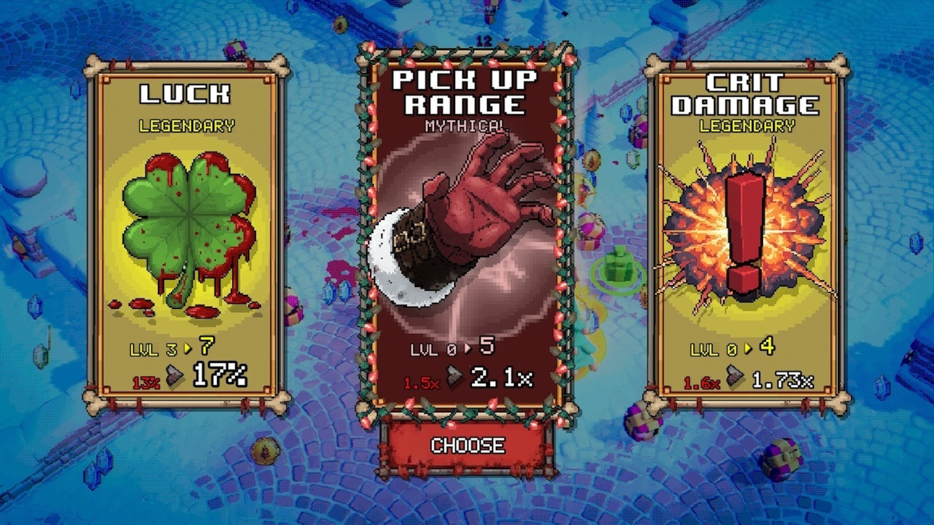 遊戲中的升級介面與多樣化技能