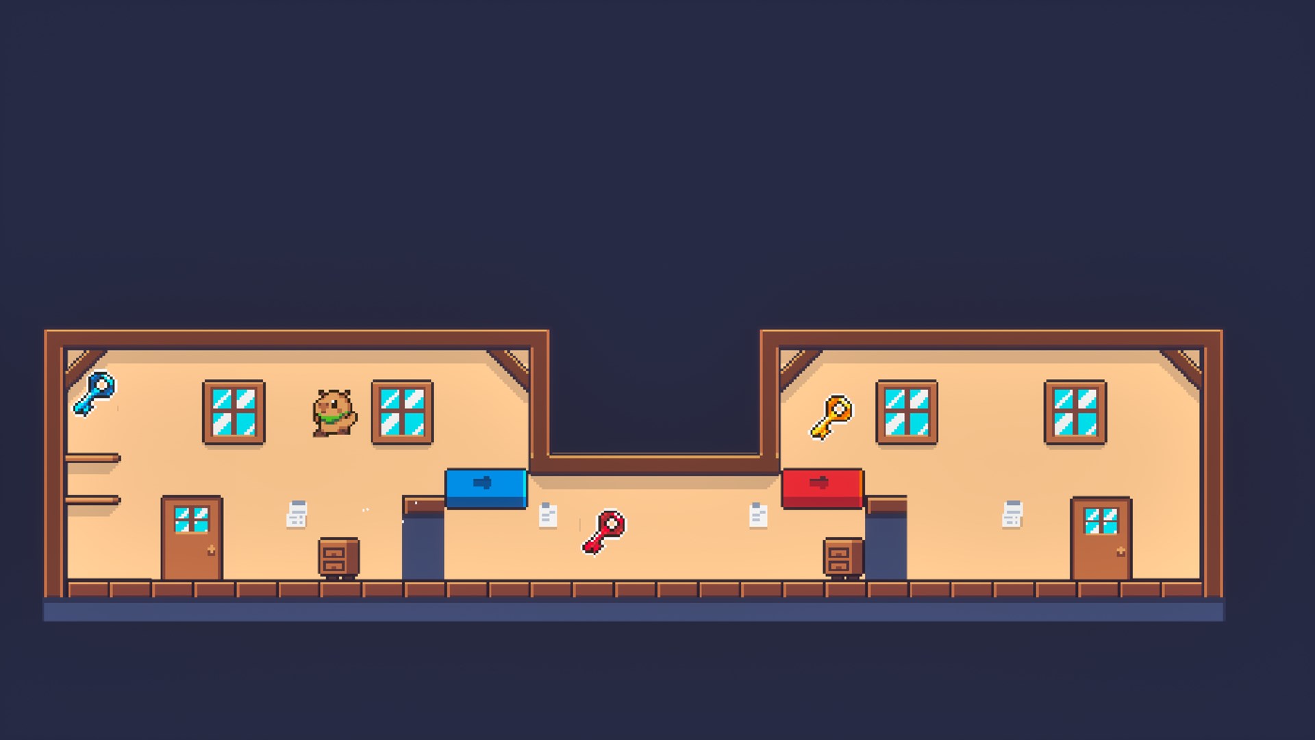 遊戲中一個需要連續跳躍的複雜場景