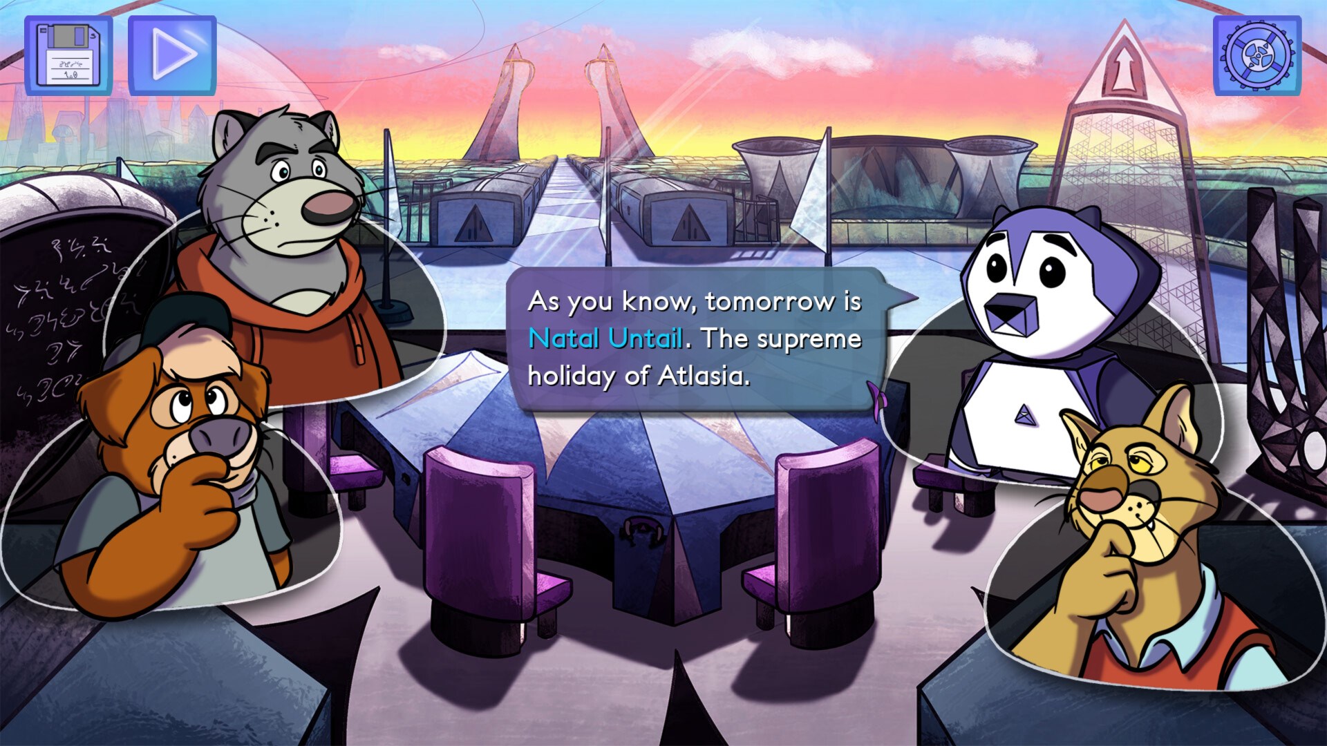 充滿細節的背景美術與角色互動