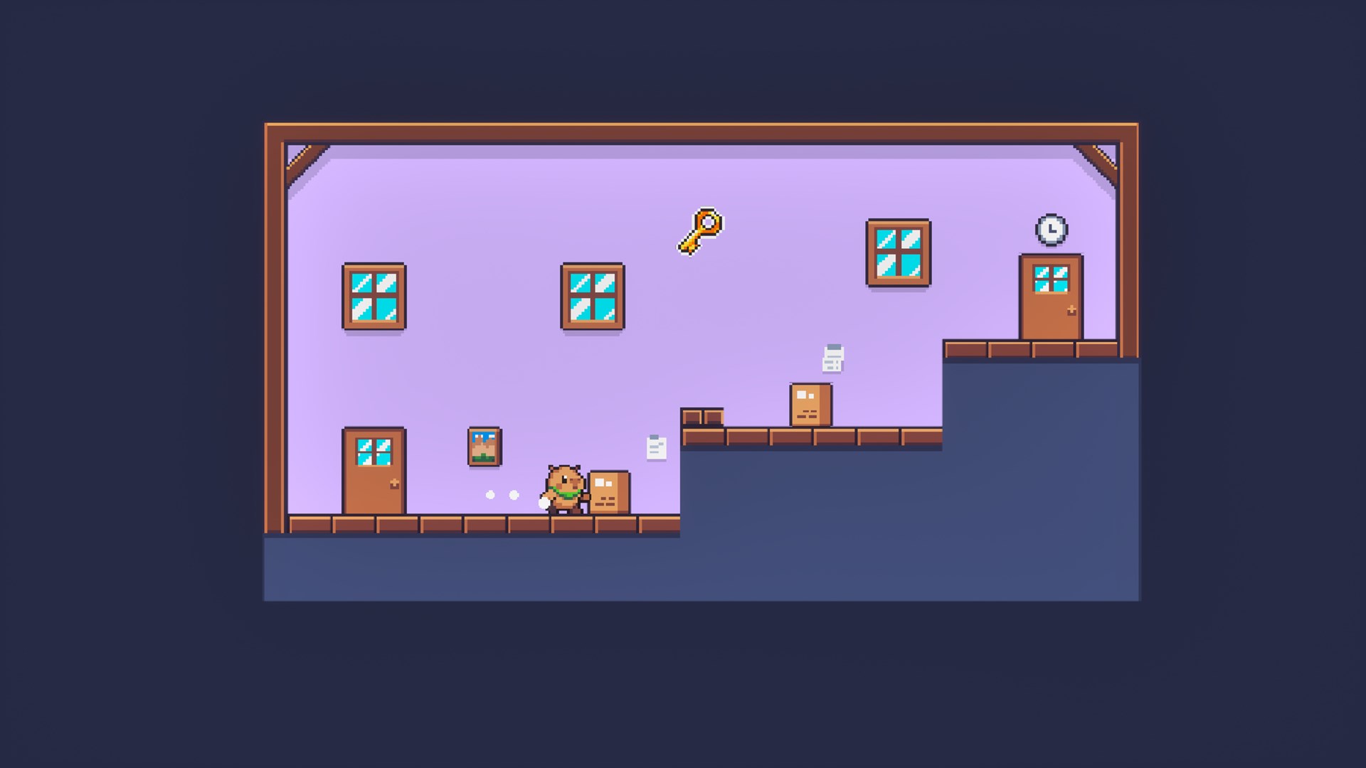 水豚在充滿尖刺的環境中跳躍