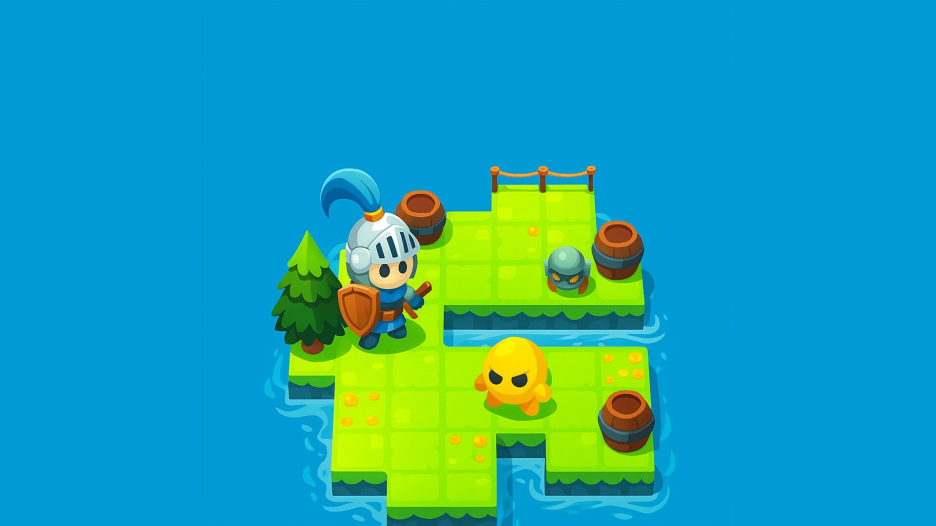 Knight with Tactics 遊戲主視覺圖，展現騎士與戰術解謎的氛圍