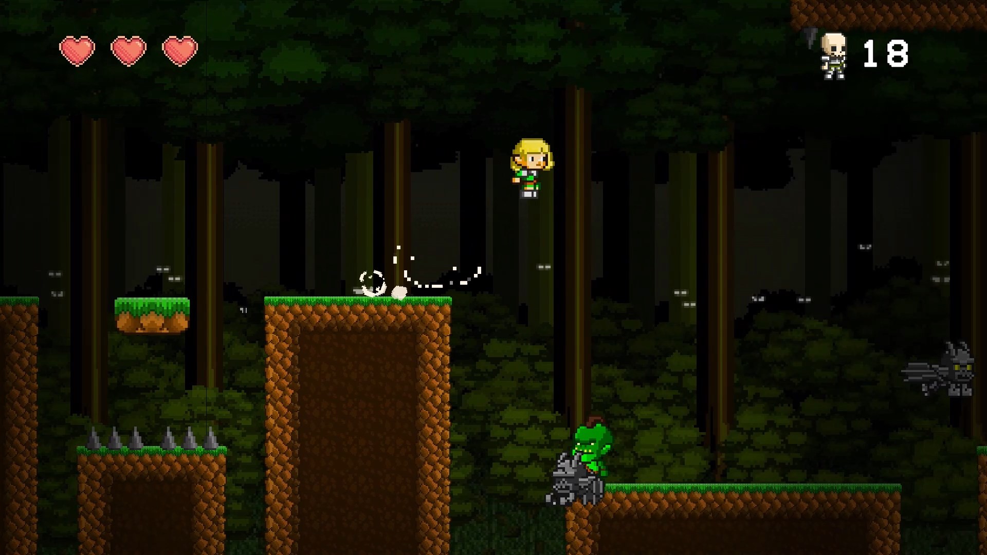 面對巨大的邪惡生物