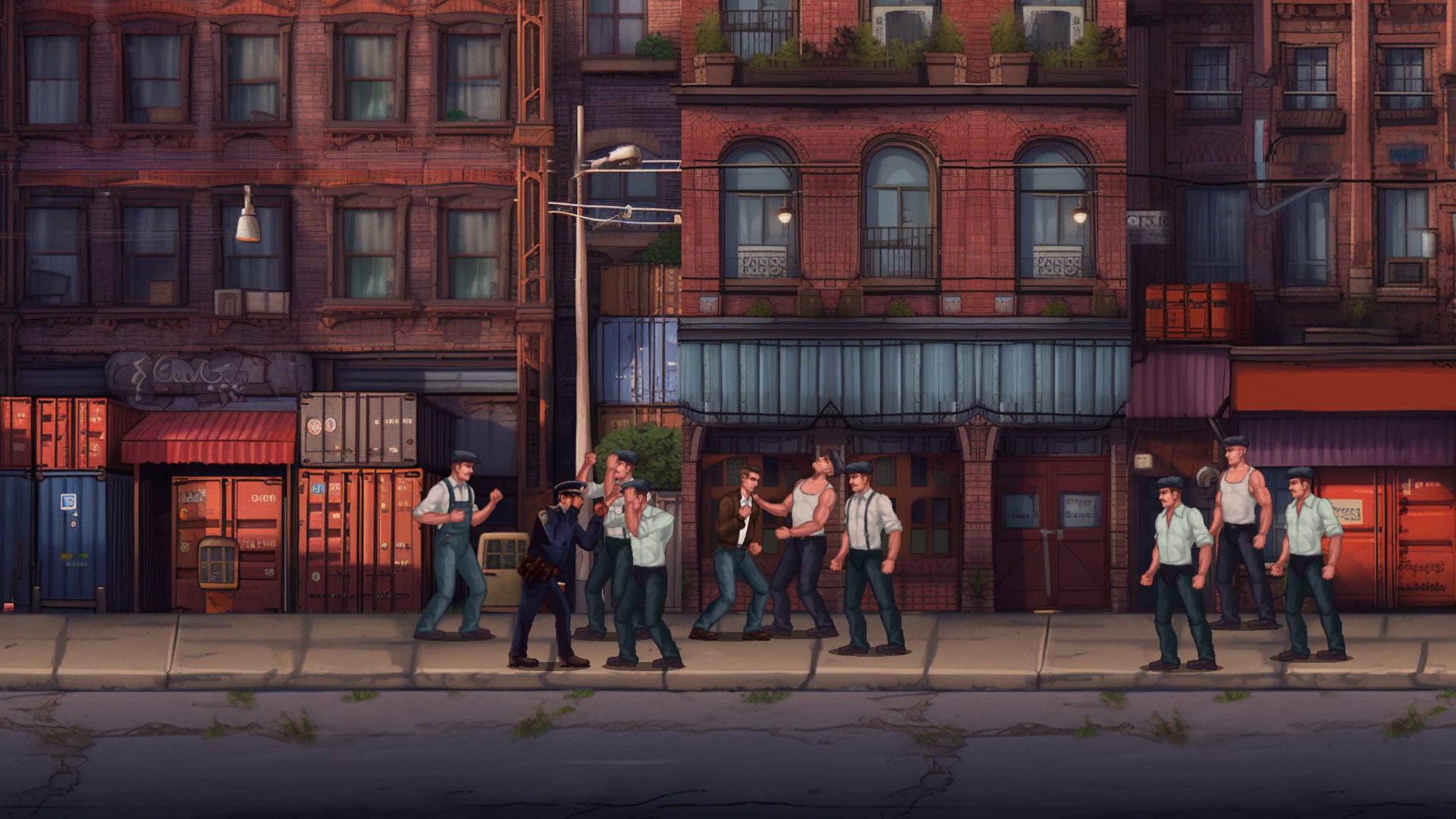 與黑幫份子對峙