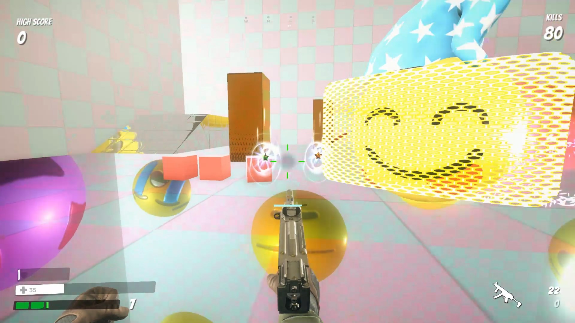 遊戲中的一個充滿霓虹燈光的場景