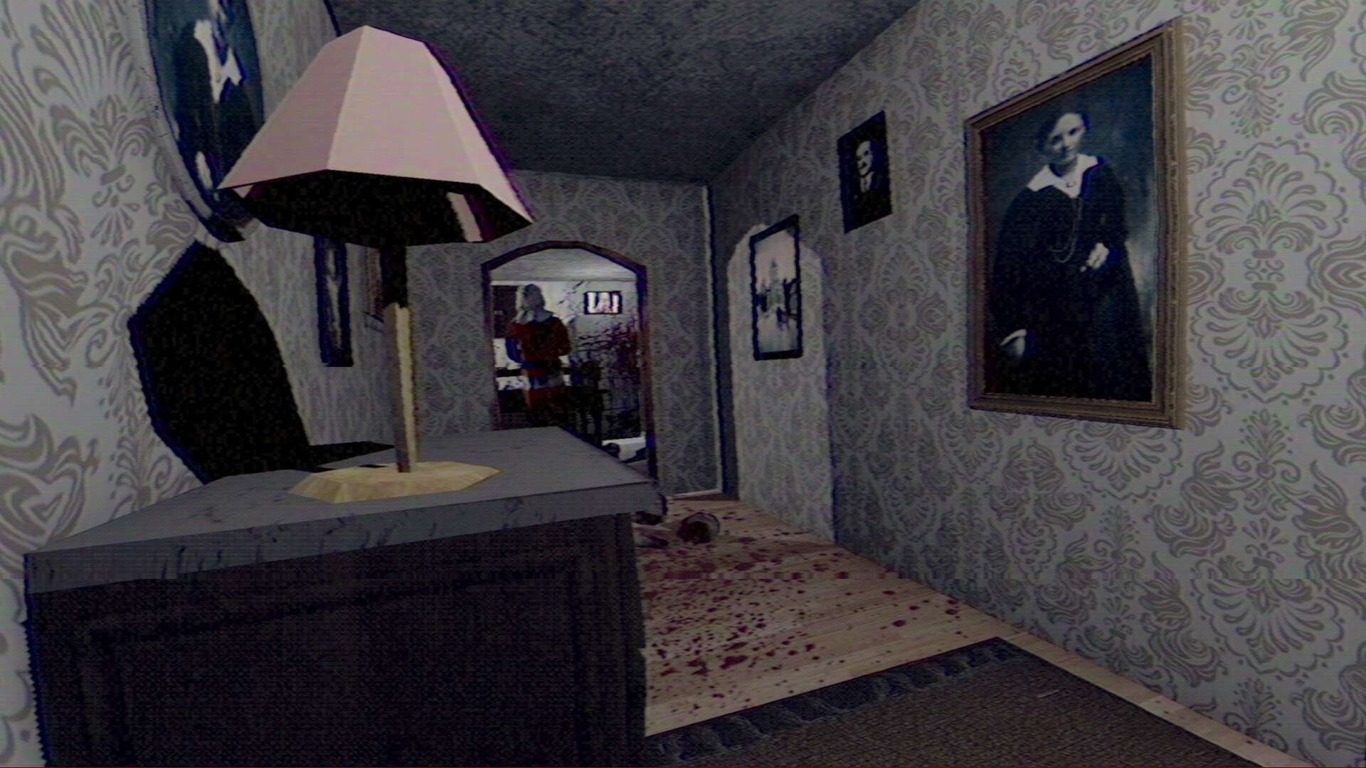 緊張的室內躲藏視角