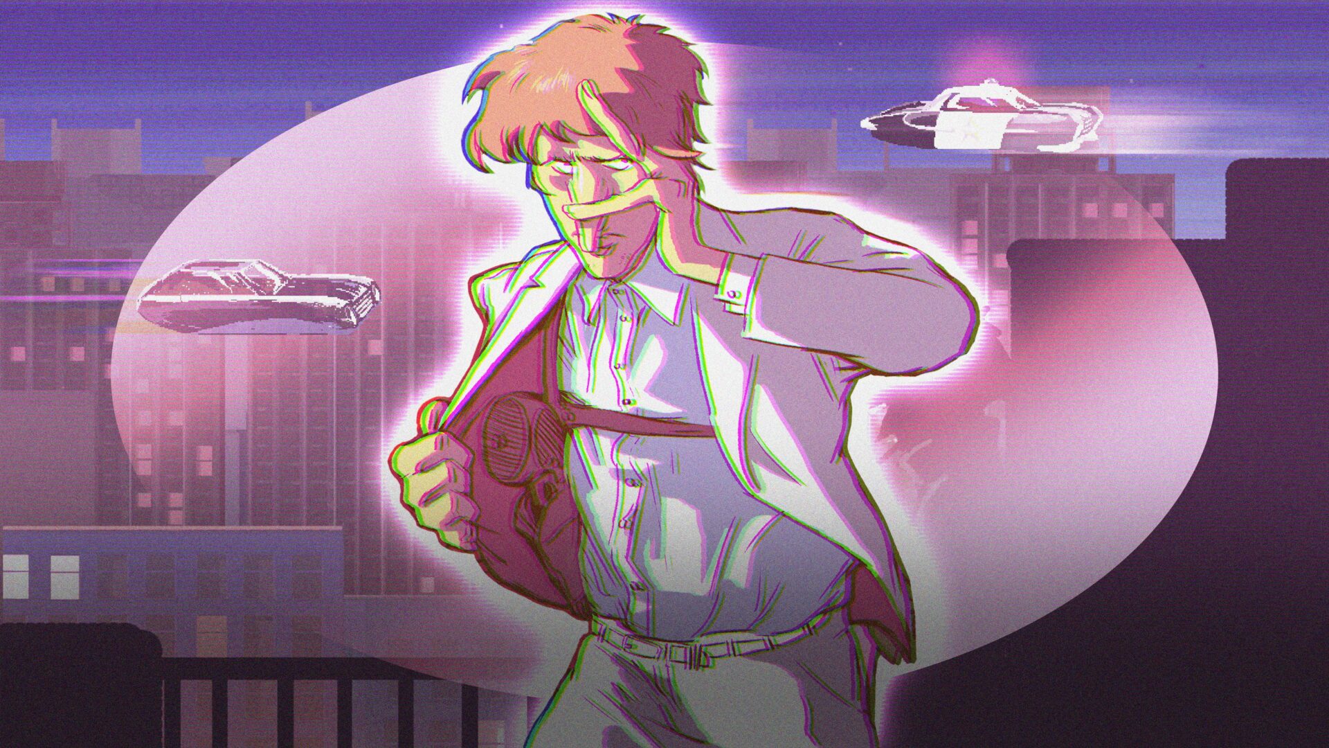 Anomaly Agent 遊戲宣傳圖,展現賽博龐克風格的動作場面