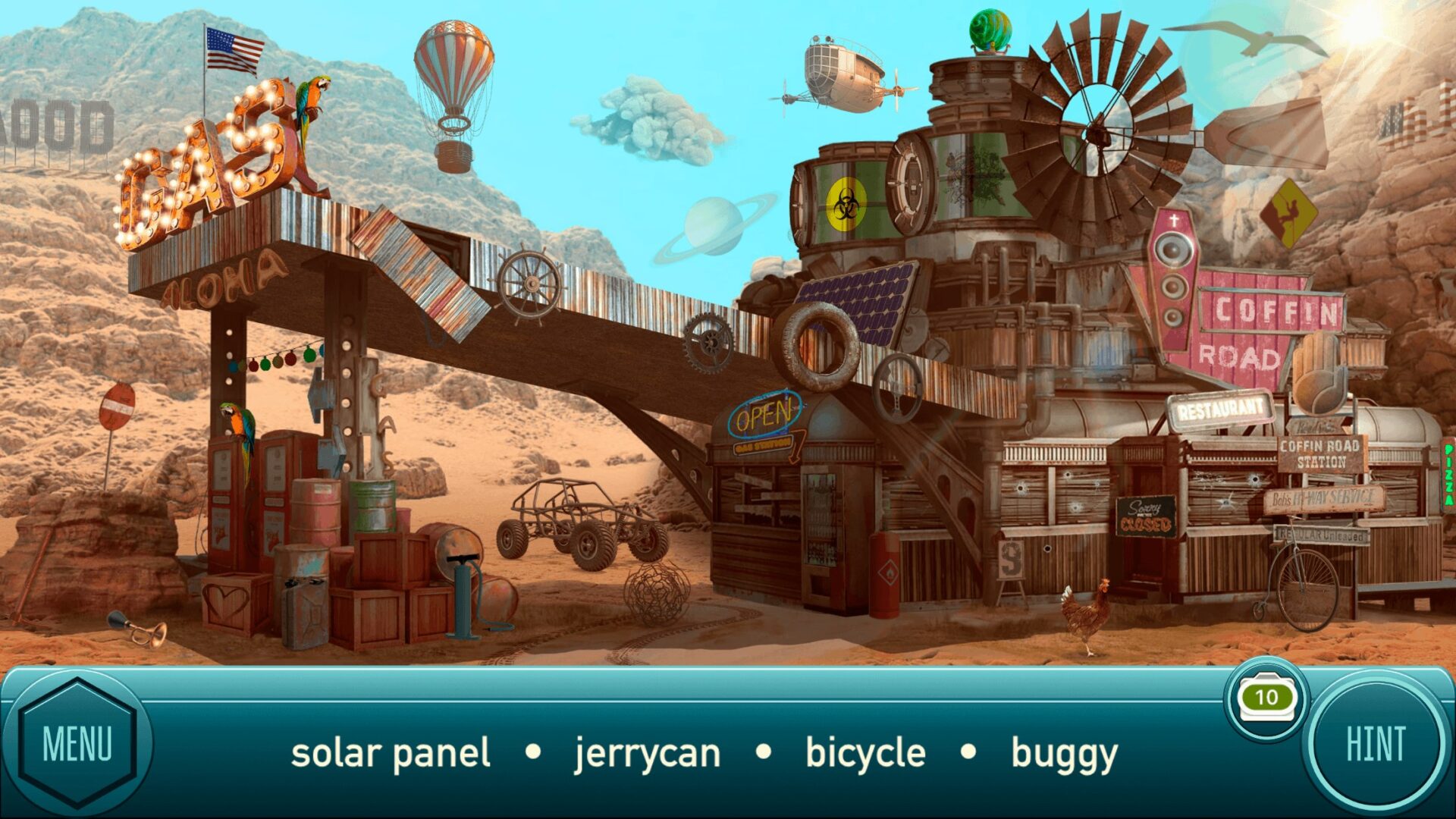 一個充滿霓虹燈光與科技感的戶外場景。